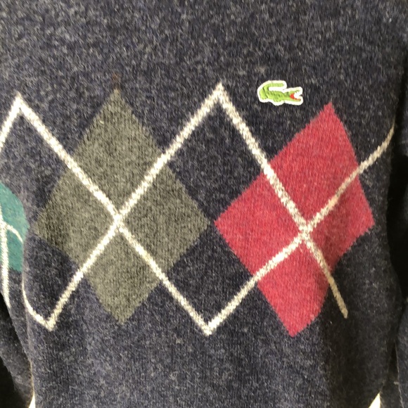 Lacoste lambswool argyle sweater - Picture 2 of 7